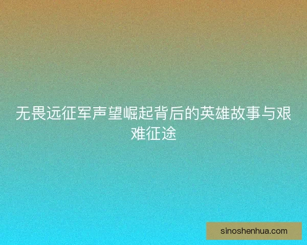 无畏远征军声望崛起背后的英雄故事与艰难征途